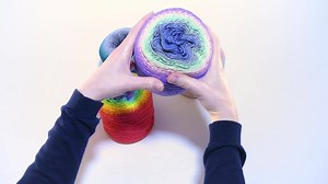 We got our hands on the new Whirl cake yarn from Scheepjeswol, with beautiful colour changes in each ball. It's 60% cotton, 40% acrylic, with a whopping 1000 metres in each cake! See http://www.scheepjes.com/en/yarn/whirl-817/ for all 12 shades, and http://www.ravelry.com/yarns/library/scheepjes-whirl/projects for some project ideas :-) | Simply Crochet