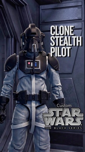 I made This Clone Stealth Pilot because Hasbro Won’t #starwars #blackseries #clonetrooper #custom