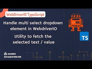 Automate multi selection dropdown & assert using webdriverIO