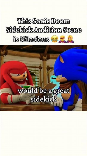 This Sonic Boom Sidekick Audition Scene is Hilarious 😂🦸🦸‍♀️ #sonic #shorts #memes