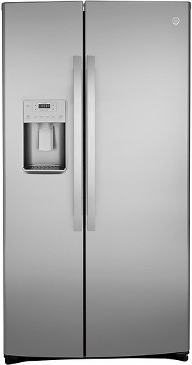 GE 25.1 Cu. Ft. Side-By-Side Refrigerator 36-Inch Wide in Stainless Steel - GSS25IYNFS