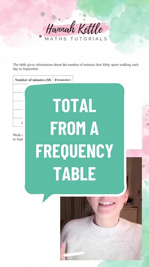 Understanding Total from a Frequency Table in Maths