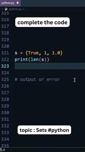 find the length? #set #python