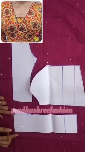 "Blouse Paper Cutting Tutorial | Step by Step Blouse Designing From Picture | #handmadedesign #diy