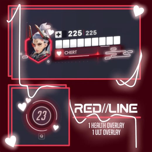 RED//LINE Overwatch Overlay for OBS and Hudsight | Health Bar and Ult - Etsy Australia