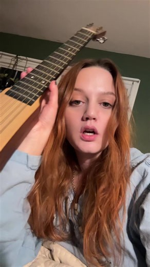 My backpacker guitar, I named her Cecelia. I got her 8 years ago last week lol