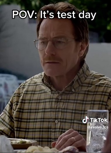 It’s test day. #school #test #schoolmemes #relatable #breakingbad #americanpsycho #patrickbateman #twd #rickgrimes #testday #fyp #viral #foryou #evolve1cs