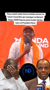 Angry ODM Deputy party leader Simba roars at President Ruto | Titus Onwong'a