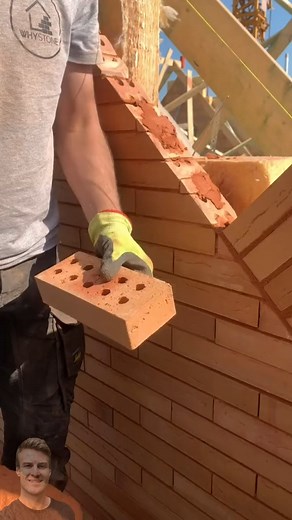 How To Lay Bricks tricks For Beginners Using a line 🧱🧱🧱🧱#brickhouse #bricks | Bricklayer