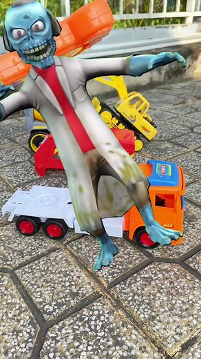 Toy Garbage Truck and Monster Toy Car Assembly