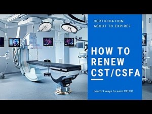 CST/CSFA CERTIFICATION EXPIRING???