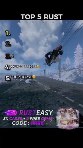 TOP 5 RUST | Sing up now for 3x free cases + 2 free gems with code: 3CASES #shorts