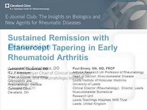 Sustained Remission with Etanercept Tapering in Early Rheumatoid Arthritis