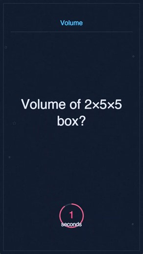 Quick! What's the answer? Volume edition ⚡