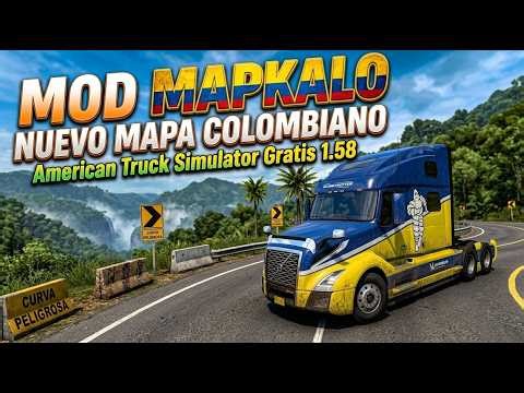 MOD DE MAPA DE COLOMBIA GRATIS para American Truck Simulator 1.58 | Instalación Mapkalo