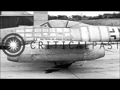 Captured Messerschmitt 262 (Me 262) demonstrated in 1947.