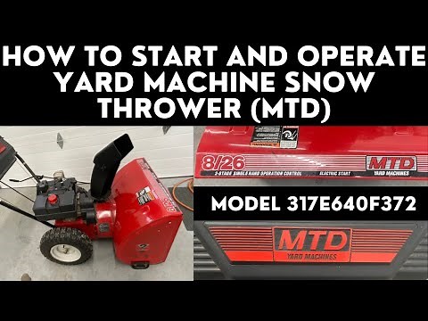 How to Start and Operate Yard Man Snow Thrower