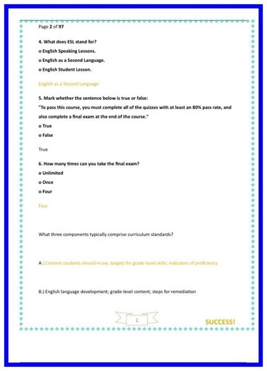 WORLD TESOL ACADEMY EXAM COMPLETE 370 QUESTIONS AND DETAILED SOLUTIONS JUST RELEASED747 636x882