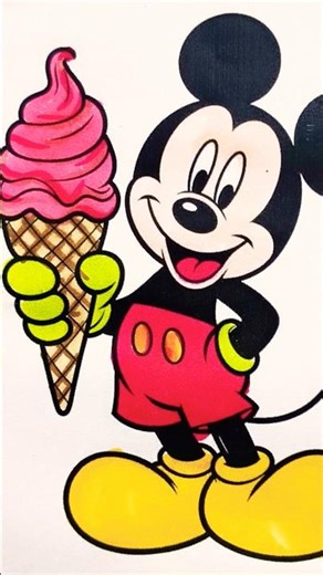 mickey mouse drawing and colouring #shorts #coloring #drawing