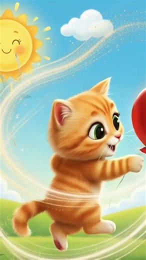 Dancing cat with a balloon, like it if it's cute 😺