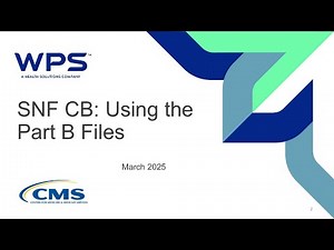 SNF CB: Using the Part B Files