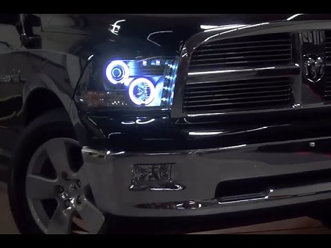 Spyder Halo Projector Headlights with LEDs Installation on Dodge Ram