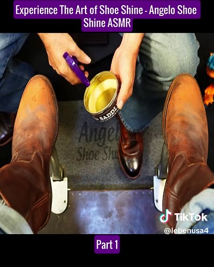 #style #western #shoes #seat #relax #shoeshine #cowboyboots #boot #cleaning #asmr