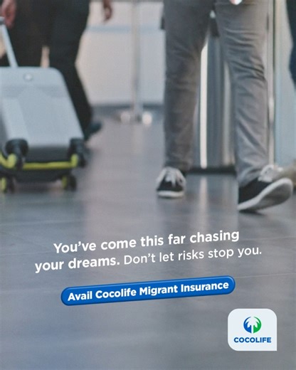 3.9K views · 17 reactions | Working abroad is more than a job...it’s a dream for yourself and your family. Don’t let unexpected accidents or emergencies get in the way. Cocolife Migrant Insurance ensures you’re protected so you can keep moving forward. Because your dreams deserve a safety net.   Get covered today: https://bit.ly/4cFyQbw #MigrantInsurance #OFW #Cocolife #BelievingInTheFilipino | Cocolife | Facebook