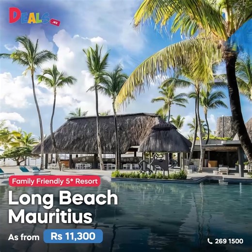 🌅 Relax, Recharge & Reconnect at 𝘓𝘰𝘯𝘨 𝘉𝘦𝘢𝘤𝘩 𝘔𝘢𝘶𝘳𝘪𝘵𝘪𝘶𝘴 ! ✨ Enjoy 𝗳𝗿𝗲𝗲 𝘀𝘁𝗮𝘆𝘀 𝗳𝗼𝗿 𝗸𝗶𝗱𝘀, your choice of 𝗛𝗮𝗹𝗳 𝗕𝗼𝗮𝗿𝗱 𝗼𝗿 𝗙𝘂𝗹𝗹 𝗕𝗼𝗮𝗿𝗱 𝗣𝗹𝘂𝘀, and unwind with a 𝟮𝟬% 𝘀𝗽𝗮 𝗱𝗶𝘀𝗰𝗼𝘂𝗻𝘁. With 𝗳𝘂𝗻 𝗮𝗰𝘁𝗶𝘃𝗶𝘁𝗶𝗲𝘀, 𝟱 𝗿𝗲𝘀𝘁𝗮𝘂𝗿𝗮𝗻𝘁𝘀, and 𝟮 𝗯𝗮𝗿𝘀, this 𝗳𝗮𝗺𝗶𝗹𝘆-𝗳𝗿𝗶𝗲𝗻𝗱𝗹𝘆 𝟱★ 𝗿𝗲𝘀𝗼𝗿𝘁 is pure sunshine, smiles & seaside bliss. 🌊 💫book now! 👇 🌐 deals.mu/long-beach-hotel-mauritius ☎️ 269 1500 | Deals.mu - Mauriti