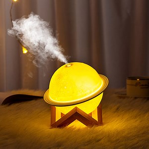 [Hot Item] 200ml LED Humidifier Car Mini Ultrasonic Planet Air Humidifier Aroma Moon Lamp Diffuser for Bedroom