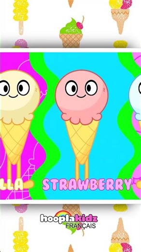 🍦 Chanson de la crème glacée en français #shorts #nurseryrhymes #kidssong #hooplakidzfranҫais