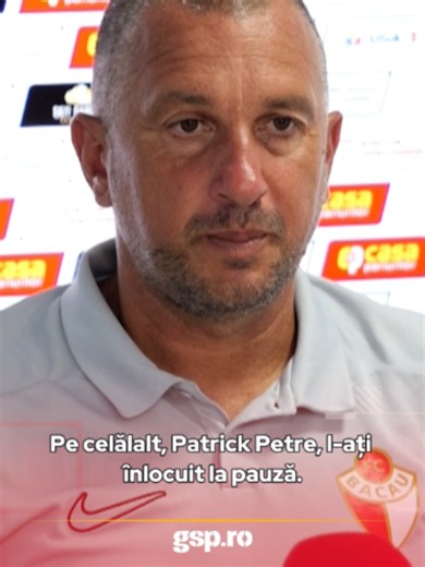 Costel Enache l-a scos la pauză pe Patrick Petre: „Aștept multe de la el” #costelenache #patrickpetre #fcbacău #liga2
