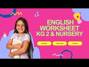 📚 English Worksheet Topics (KG2 & Prep) I Learn English Easy I KG2 English Practice I Smart Learning