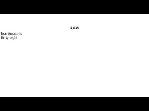 Numbers 0 to 1 trillion in words (Read description for more info)