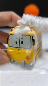 Dirtiest Robocar Poli School Bus covered in mud needs to be washed immediately!