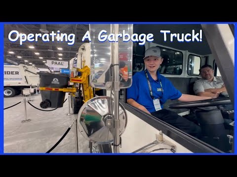 Roman Operates Fully Electric Garbage Truck - Heil RevAMP! #wasteexpo #garbagetruck #sustainability
