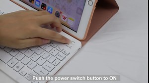 BLUTLOTUS Slim Wireless Bluetooth 3.0 Keyboard, 7-Colors Backlit Tablet Keyboard Detachable, Rechargeable Bulit-in Battery Keyboard That Fits Andriod, Windows System (White)