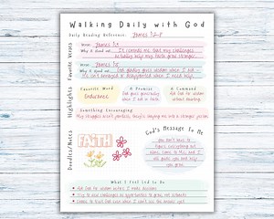 Bible Study Guide Printable, Teenage Girl Bible Study Guide, Young Women & Christian Devotional Template, Creative Bible Notes Page - Etsy