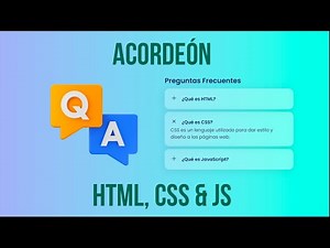 Creando un ACORDEÓN con HTML, CSS y JS | Tutorial paso a paso