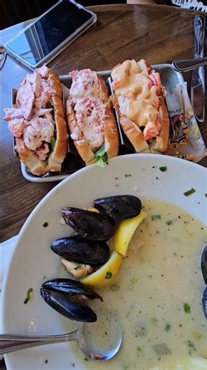Lobster rolls at Allison's in Kennebunkport Maine