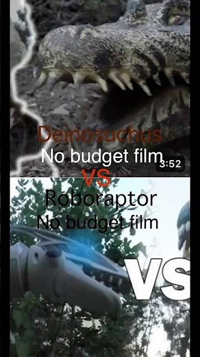 Deinosuchus vs Roboraptor ‪@GreatNate98‬ #nobudgetfilm #puppet #robot #deinosuchus