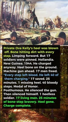 Heel-Blown Soldier Saved 17 Men Charging a Machine Gun Nest Limping at Hollandia for 25 Minutes