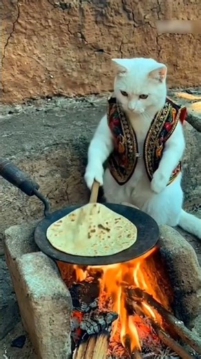 Cat… I Want Roti Too! 😹🐱🍞 #cat #catvideos #funny #youtubeshorts #shorts #comedy