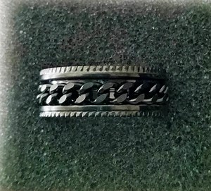 Spinner Fidget Ring, Chain, Stainless Steel, Anxiety Reducer - Etsy