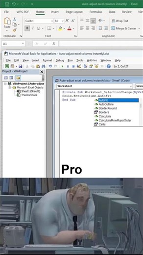 🎯 Auto Fit Columns in Excel Using Macro (VBA) 🔥