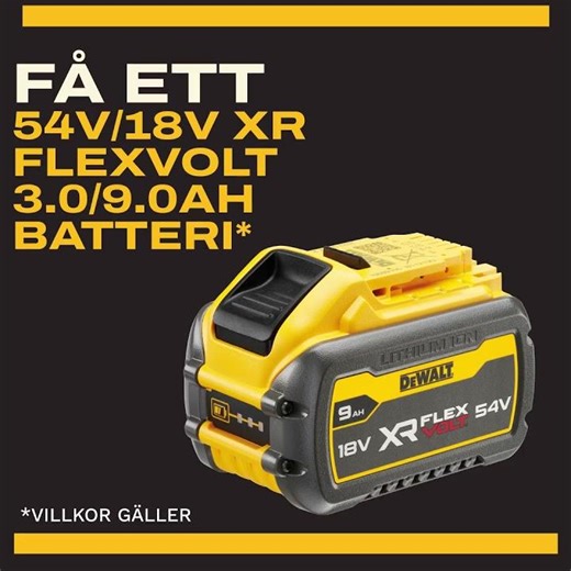 DEWALT® Sverige | 54V/18V Flexvolt