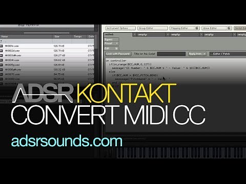 Kontakt - Scripting: Convert Midi Control Change To Note Numbers - How To Tutorial