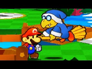 Paper Mario Sticker Star - Walkthrough Part 2 No Commentary Gameplay - Kamek Mini Boss Fight