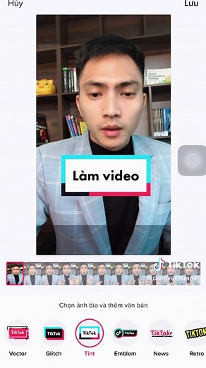 Cách tạo khung chữ ảnh bìa cho video Tiktok #damvantuan