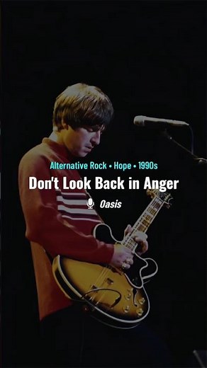 Don't Look Back in Anger Lyrics – Oasis | #AlternativeRock #90sMusic #Hope | Sing Along